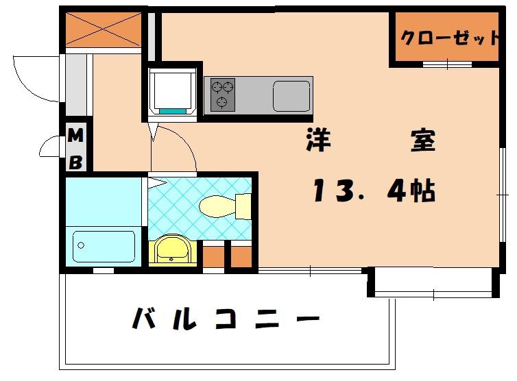 シーフォート香椎浜(ワンルーム/3階)の間取り写真