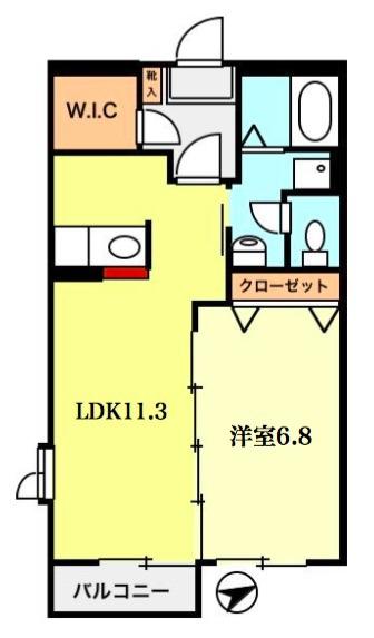 アプリコットアレイ(1LDK/2階)の間取り写真
