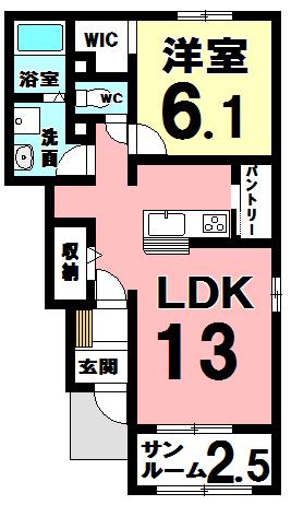 プリマ ヴェーラ(1LDK/1階)の間取り写真