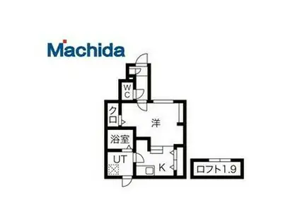 羊燈館メゾン浜寺石津町(1K/1階)の間取り写真