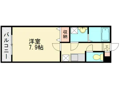 グランドゥール司(1K/2階)の間取り写真