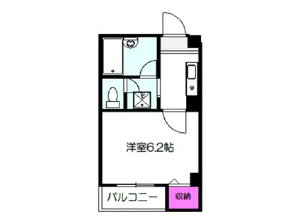 COLLECTION桜ノ宮I(1K/2階)の間取り写真