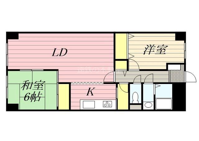 リアライズ城北(2LDK/5階)の間取り写真