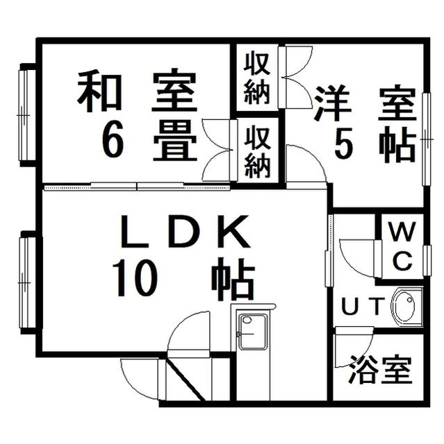 ピーチハウス(2LDK/2階)の間取り写真