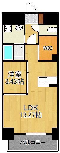 LEGEND鍛冶町(1LDK/2階)の間取り写真