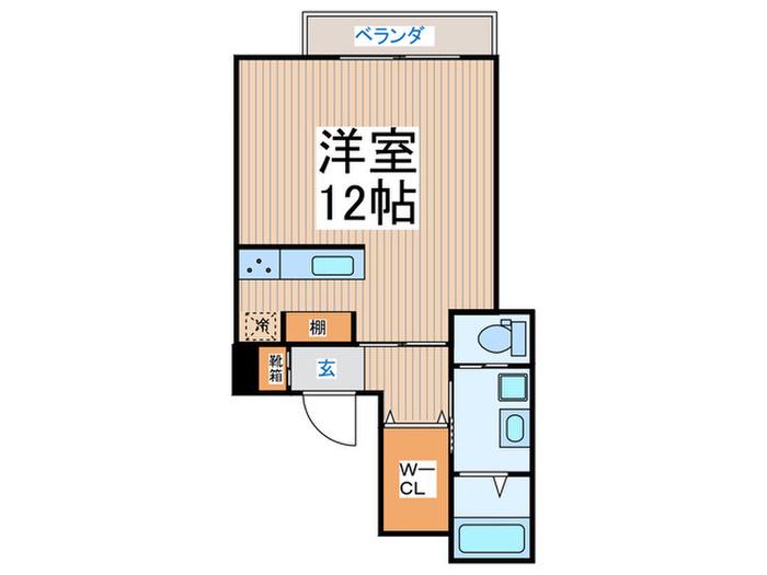 フォーラム八幡山(ワンルーム/1階)の間取り写真