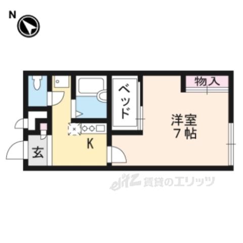 レオパレスパンプキンハウス(1K/1階)の間取り写真