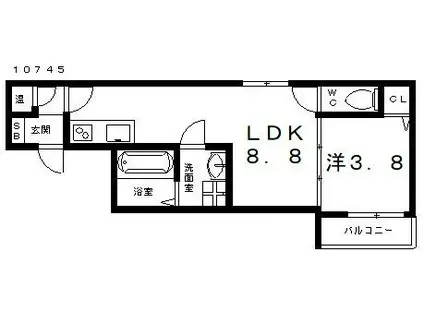 FASECIAATTIVO(1LDK/3階)の間取り写真