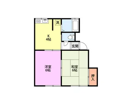 ハイツMK(2K/2階)の間取り写真