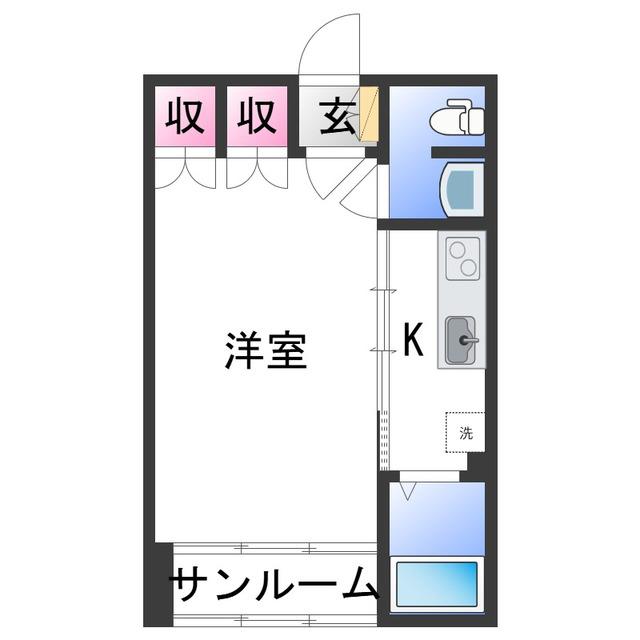 フォルテ(1K/2階)の間取り写真
