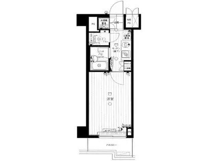 ルーブル中野沼袋(1K/4階)の間取り写真