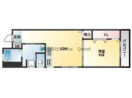 第3コーポ平野(1LDK/3階)の間取り写真