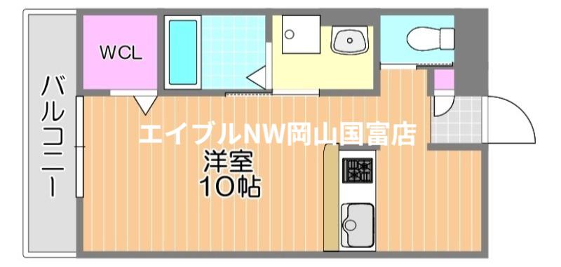 MINETTE(ワンルーム/1階)の間取り写真