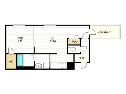 チェリーブロッサムI番館(1LDK/2階)の間取り写真