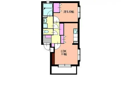 サンセール凪(1LDK/3階)の間取り写真