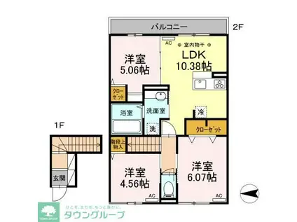 NKガーデン(3LDK/2階)の間取り写真
