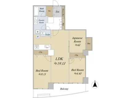 ザ・シーン城北アストロタワー(3LDK/11階)の間取り写真
