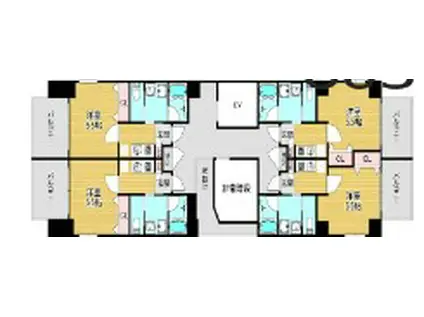 エイトステイツ玉造(1K/7階)の間取り写真