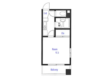 ラ ルーン チガサキ(1K/4階)の間取り写真