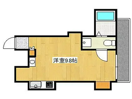 ルフォンT平之町(ワンルーム/2階)の間取り写真