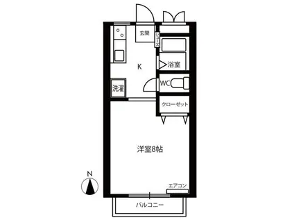 プログレス池尻(1K/3階)の間取り写真