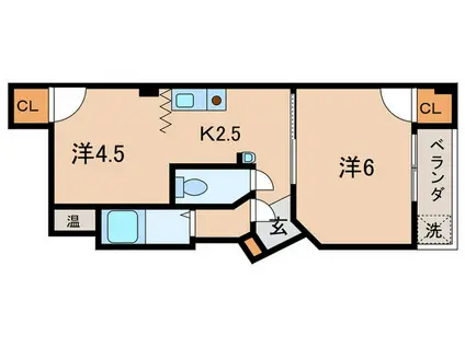 SDフォーマルハイツ(2K/3階)の間取り写真