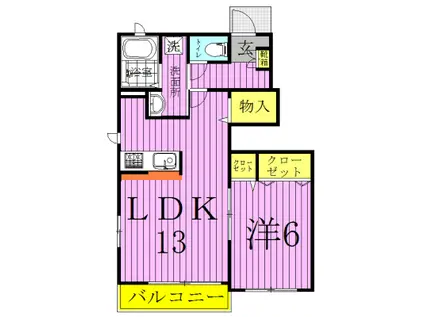 アイヒル(1LDK/1階)の間取り写真