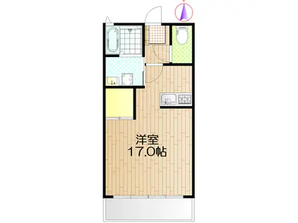 ヴィラージュ・ド・ソレイユ(ワンルーム/2階)の間取り写真