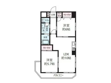 CLIVIA成増(2LDK/2階)の間取り写真