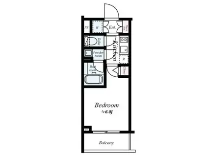 ライジングプレイス綾瀬(1K/4階)の間取り写真