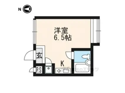 デュ北白川(ワンルーム/2階)の間取り写真