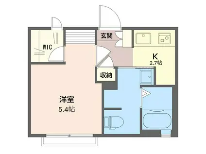 高松ヒルズ(1K/2階)の間取り写真