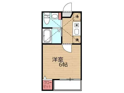 メゾン グリシーヌ(1K/2階)の間取り写真