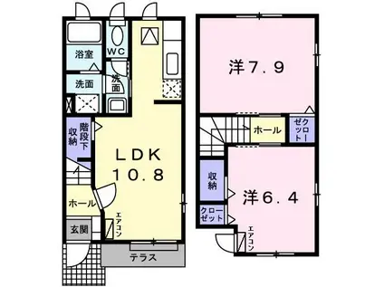 ルミナス・MIII C棟(2LDK/1階)の間取り写真