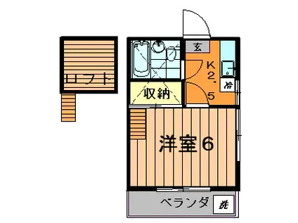 サンバレー青木台(1K/2階)の間取り写真