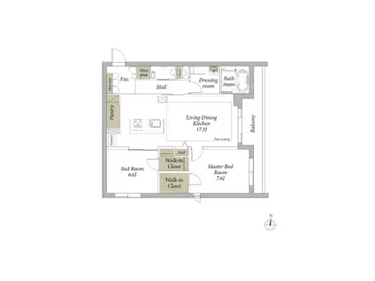 ソフィア新宿(2LDK/2階)の間取り写真