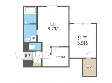 KOKOMO南8条(1LDK/4階)の間取り写真