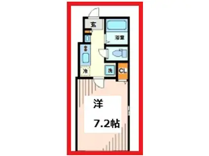 グランクオールヒルズ青砥(1K/3階)の間取り写真