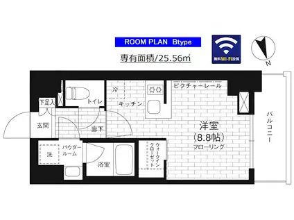 ステージファースト亀戸(ワンルーム/9階)の間取り写真