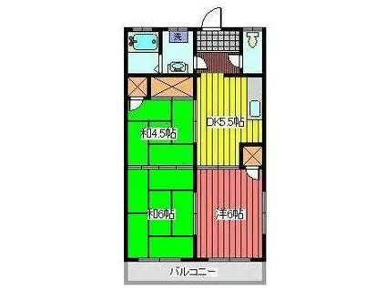 グットパーク(3DK/2階)の間取り写真