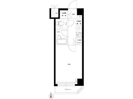 ルーブル渋谷初台弐番館(1K/3階)の間取り写真