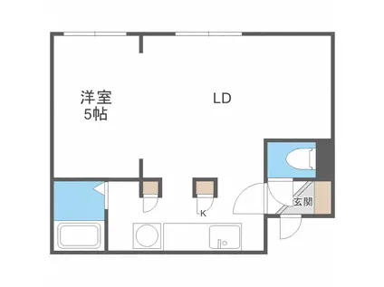 ASM麻生(1LDK/2階)の間取り写真