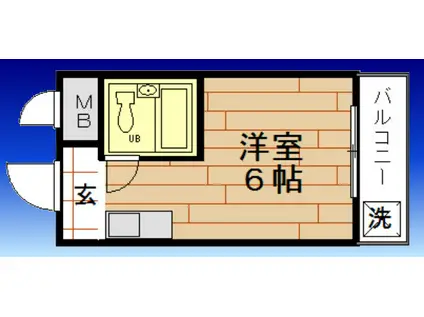 アンヘルム野田(ワンルーム/2階)の間取り写真