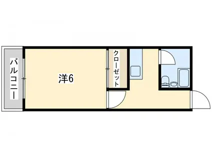 ブロッサム・モンジ(1K/2階)の間取り写真