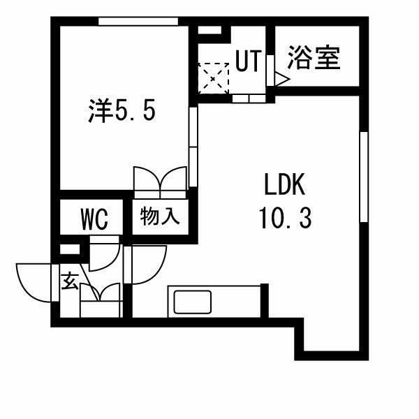 THE IKEGAMI RESIDENCE(1LDK/1階)の間取り写真