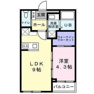 BAAN大河原(1LDK/2階)の間取り写真
