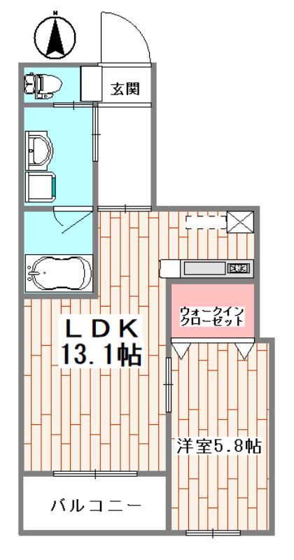 HEIM ASPEN(1LDK/3階)の間取り写真
