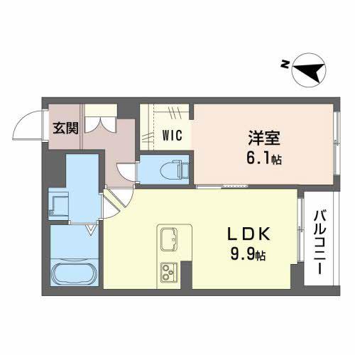 セレーノシェロ(1LDK/1階)の間取り写真