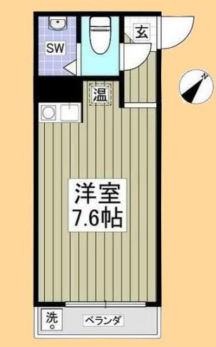 タクト成増(ワンルーム/3階)の間取り写真
