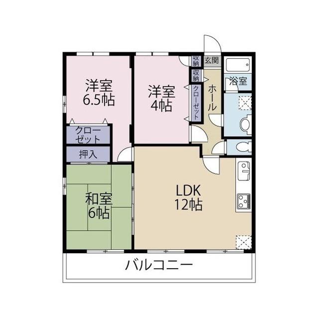 エムメゾン(3LDK/1階)の間取り写真